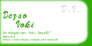 dezso voki business card